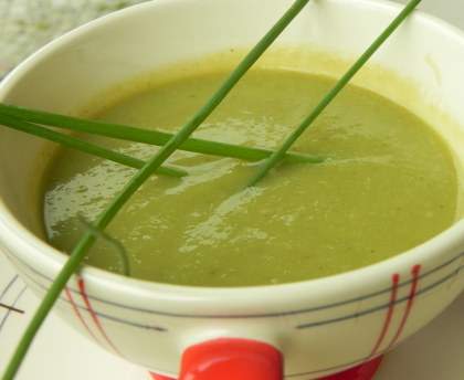 Velouté de poivron et saint-moret