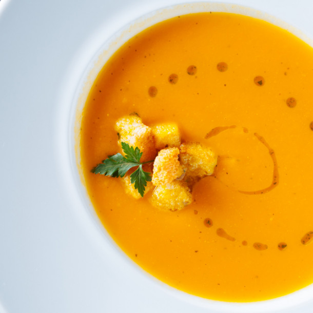 Velouté de potimarron au lait