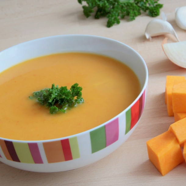 Velouté de potimarron et lait de coco
