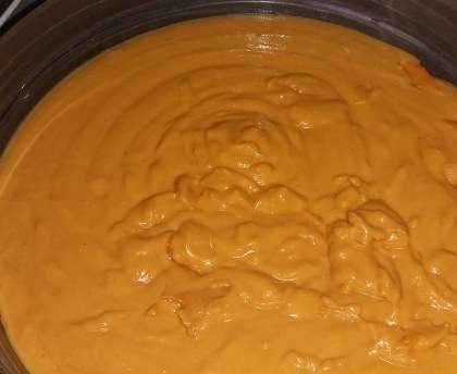Velouté de potimarron, son potiron et leur foie gras