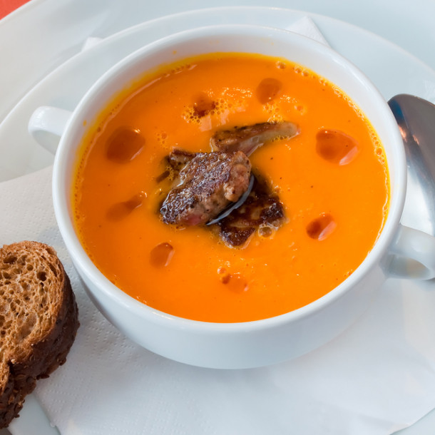 Velouté potimarron au foie gras