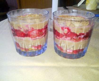 Verres des amoureux ( tiramisu nutella et framboise )