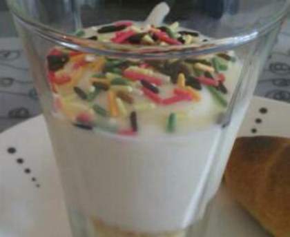 Verrine au boudoir et petit suisse (très facile)
