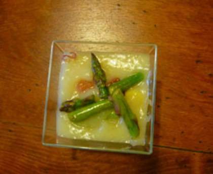 Verrine aux deux asperges