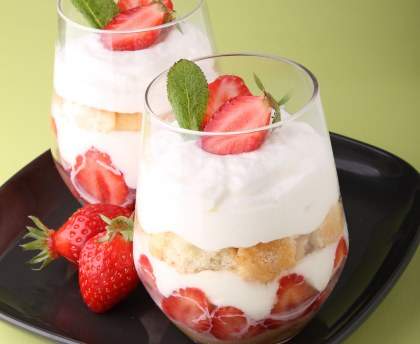 Verrine aux fraises