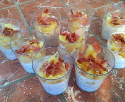 Verrine bacon-ananas