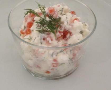 Verrine cottage saumon