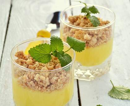 Verrine crumble citron