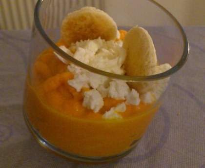Verrine de carottes et chèvre frais