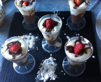 Verrine de fraise et sa mousse