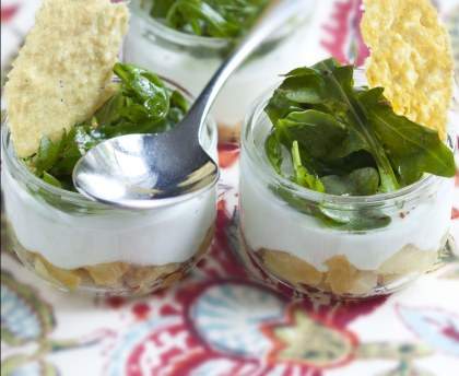 Verrine de mousse au chèvre
