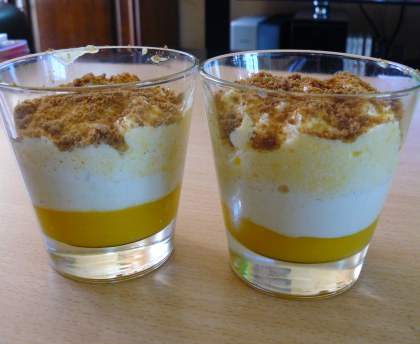 verrine de mousse de mangue