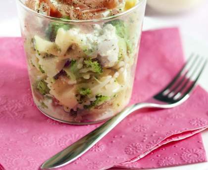 Verrine de nouilles papillons 