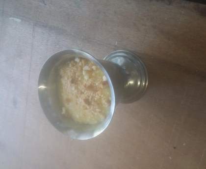 Verrine de pomme, crème et petit beurre