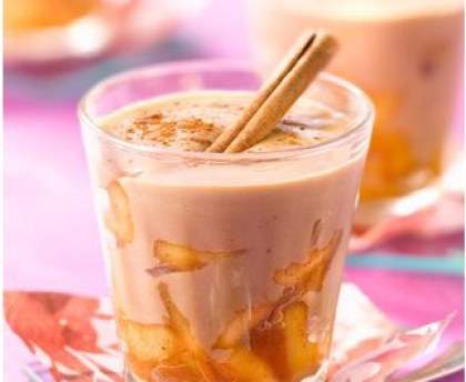Verrine de pommes à la crème de spéculoos