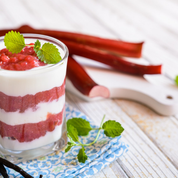 Verrine fraises rhubarbe