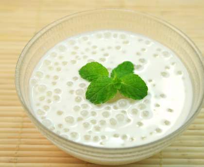 Verrine lait de coco et perles du Japon