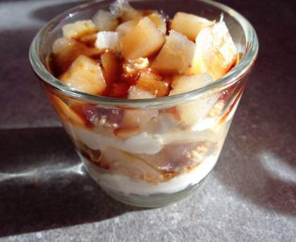 Verrine Mascarpone Poire Caramel