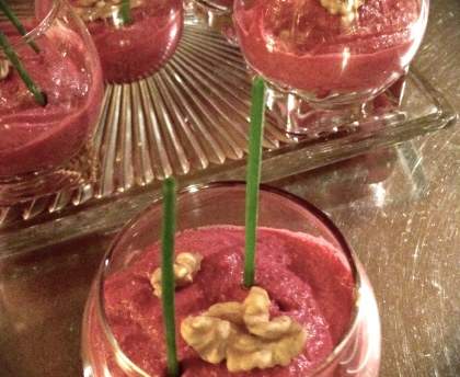 Verrine mousseuse de betteraves