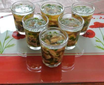 Verrine poulet en gelée