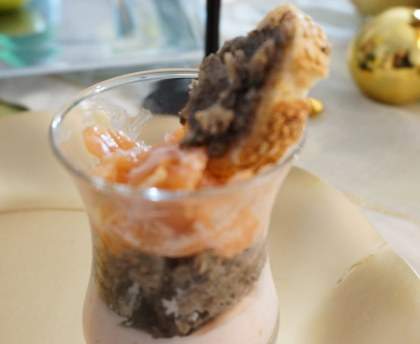 Verrine saumon champignons