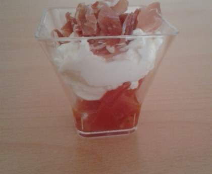 Verrine tomates et jambon sec