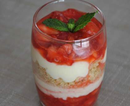 Verrine vanillée fraises-spéculoos