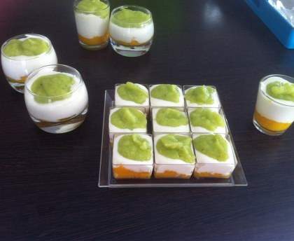 Verrines aux deux courgettes et sa chantilly