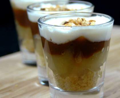 Verrines aux pommes et caramel