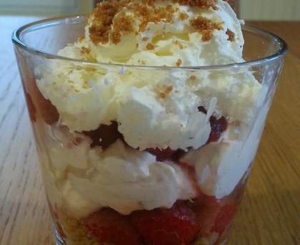 Verrines de framboises au mascarpone