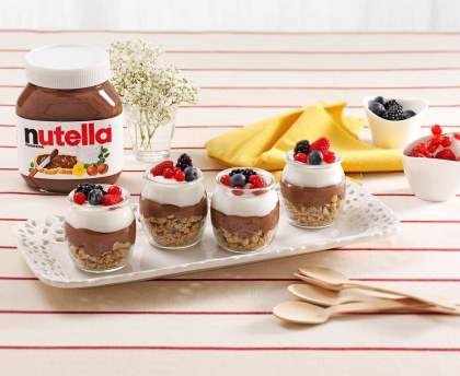 Verrines de Yaourt et muesli au Nutella®