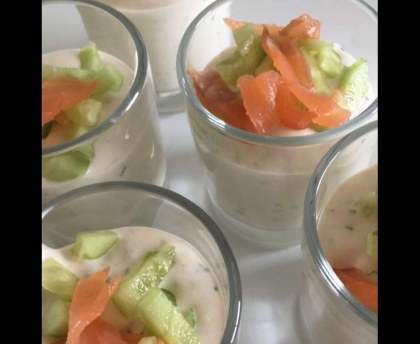 Verrines faciles au saumon fumé 
