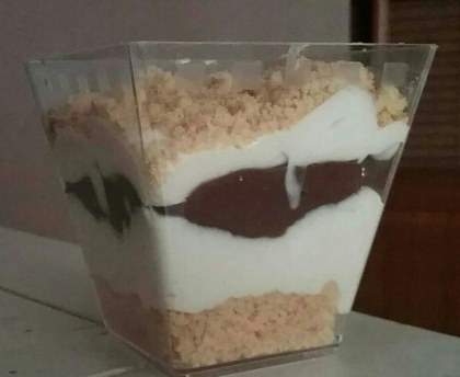 Verrines facon crumble à la creme de marrons
