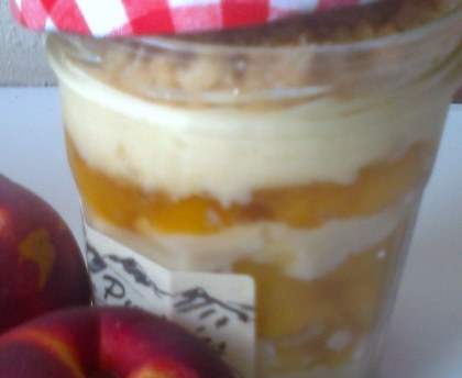 Verrines façon tarte aux pêches
