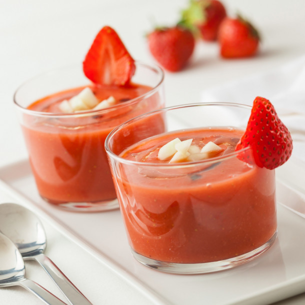 Verrines fraises framboises