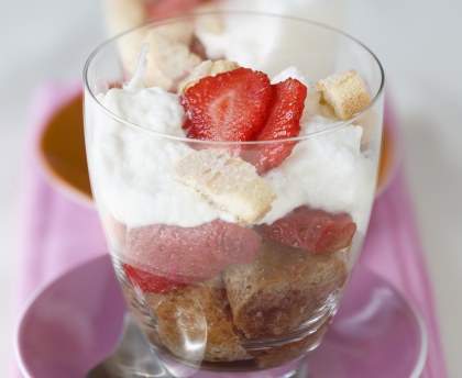 Verrines fraises mascarpone et vinaigre balsamique