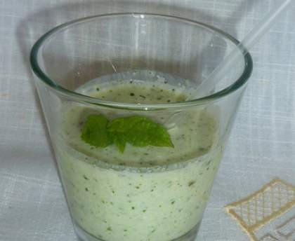 Verrines menthe, bacon et courgettes