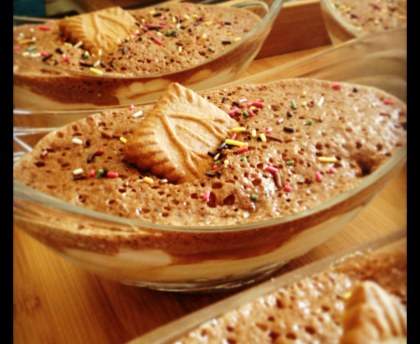Verrines mousse Nutella aux spéculoos
