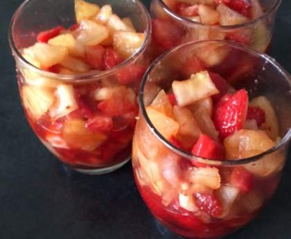 Verrines pomme fraise