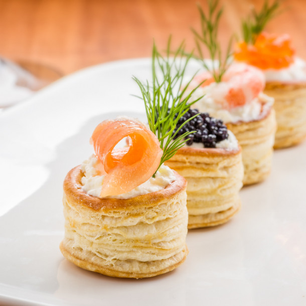 Vol-au-vent au saumon et poireaux
