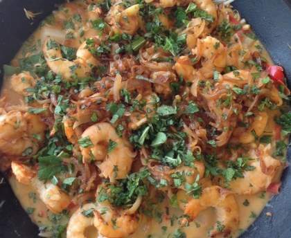 Wok de crevettes aux légumes