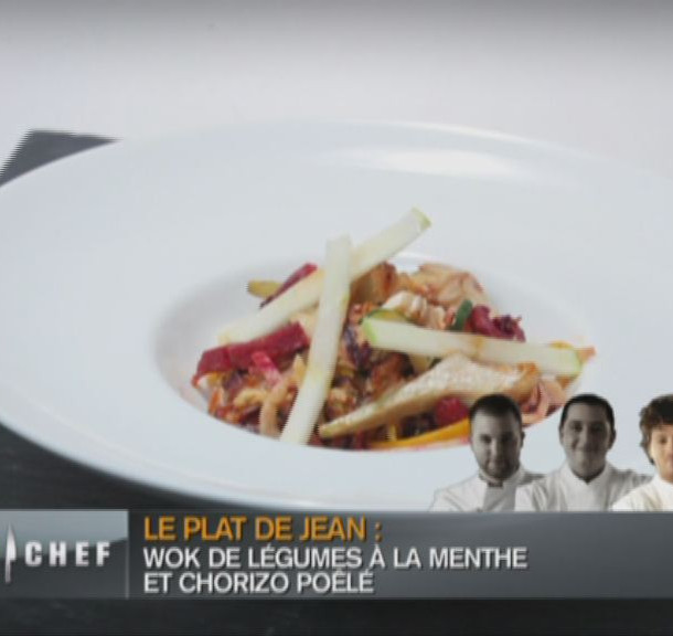 Wok de légumes au chorizo