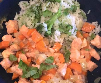 Wok de saumon 