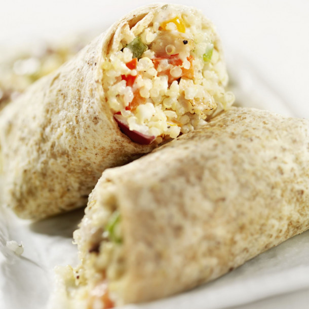 Wrap au quinoa et poivrons