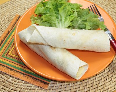 Wrap très frais, jambon et chèvre