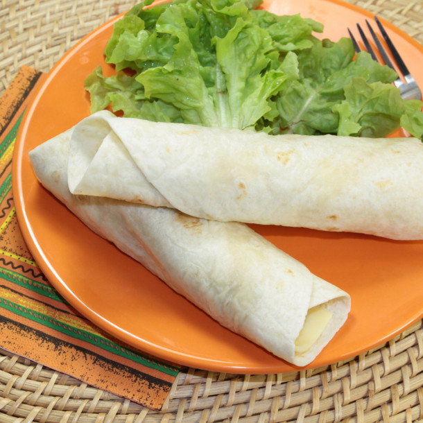 Wraps au chèvre et aux lardons
