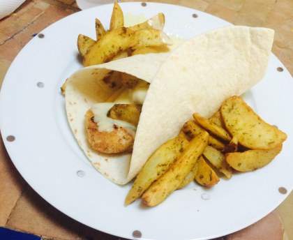 Wraps au poulet pané