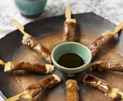 Yakitori boeuf au fromage rapide