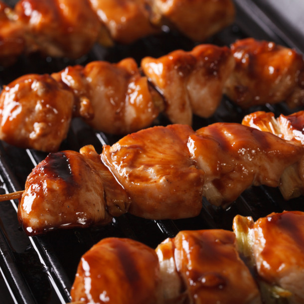 Yakitoris de poulet et sa purée de carotte