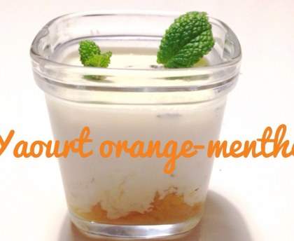 Yaourt orange-menthe
